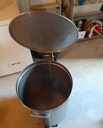 portarifiuti carrellato 100lt acciaio inox 