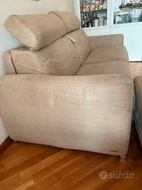 Divano letto poltrone sofà + pouf contenitore