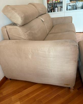 Divano letto poltrone sofà + pouf contenitore