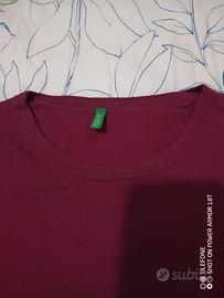 Pullover da uomo Benetton XL borgogna
