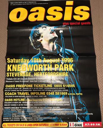 Oasis Knebworth 1996 - locandina 150x100