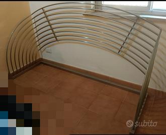 Testata letto matrimoniale in ottone satinato 