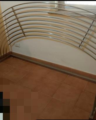 Testata letto matrimoniale in ottone satinato 