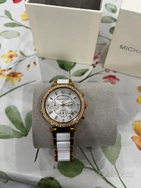 Orologio Michael Kord bianco e dorato