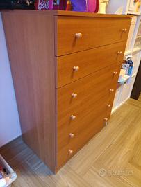 Cassettiera legno 6 spaziosa