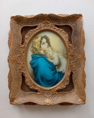 Quadretto capoletto "Madonna con bambino" anni '60