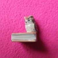 Nottola di Minerva su libro in ceramica. 