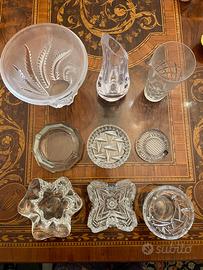 Collezione di oggetti in vetro e cristallo vintage