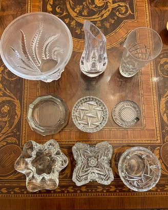 Collezione di oggetti in vetro e cristallo vintage