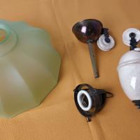 Saliscendi Primi '900 in Vetro Verde Satinato