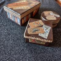 Scatole decorate vitage fatte a mano