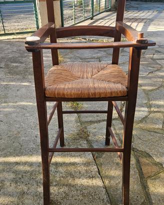 seggiolone in legno massello