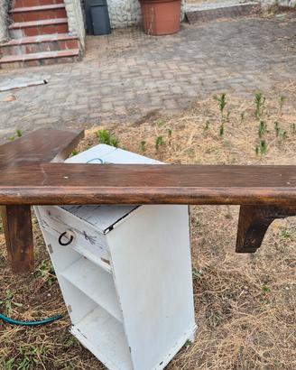 mensola angolare di 90 x 90 in legno