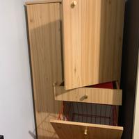 Mobile scarpiera in legno con cestelli