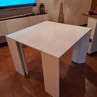 Tavolo estensibile laccato bianco