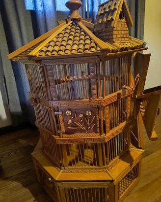 Gabbia artistica in legno
