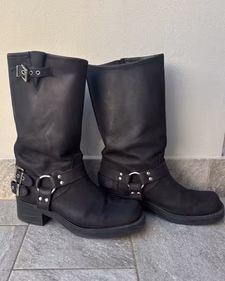 stivali biker neri