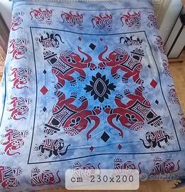 due telo arredo grande quadrato 100% cotone