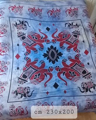due telo arredo grande quadrato 100% cotone