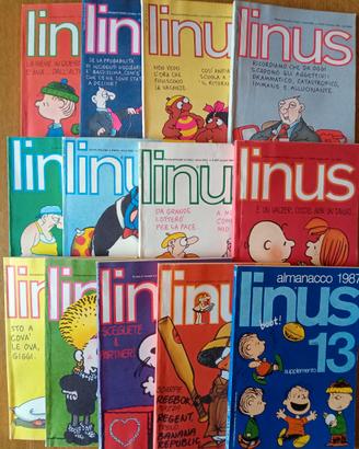 LINUS 1987 ( annata completa ) + ALMANACCO 1987