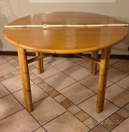 Tavolo rotondo in vimini