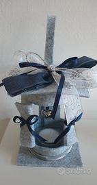 Lanterna in panno grigio