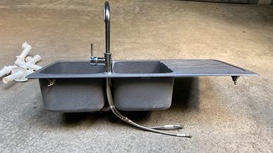 Lavello cucina 2 vasche in pietra