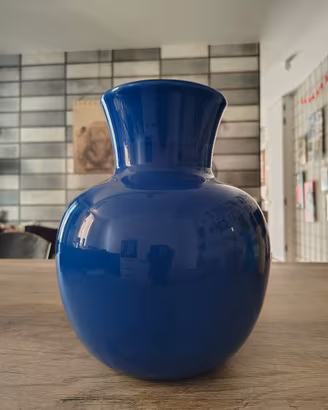 Vaso Venini soffiato blu 27cm