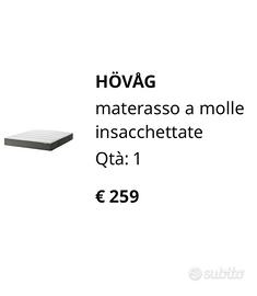 Letto + materasso 140 x 200