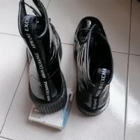 anfibi armani pelle nera lucida tg 40  nuovi