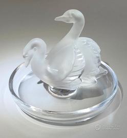 LALIQUE France "Deux Cygnes" - Statuetta in Crista