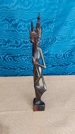 Scultura In Legno Intagliato Arte Orientale Bali 