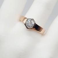 COD.145.26 ANELLO UOMO ROSE' DIAMANTE