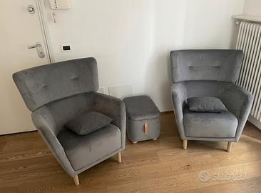 Poltrone ikea OSKARSHAMN e pouf poggiapoedi