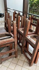 Sedie di Legno Da Giardino Casa Pub Ristoranti