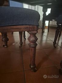 Tavolo inglese con sedie vittoriano inglese