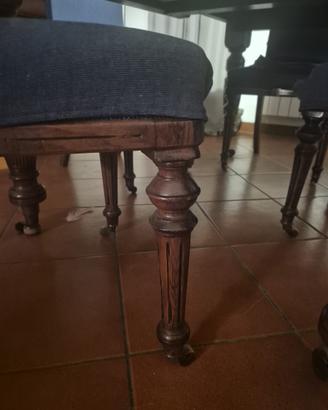Tavolo inglese con sedie vittoriano inglese