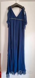 Abito donna da cerimonia blu Luisa Spagnoli