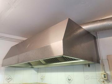 cappa a parete aspirante in acciaio