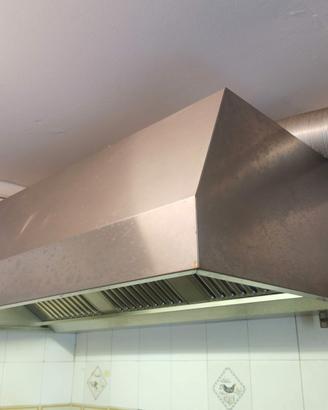 cappa a parete aspirante in acciaio