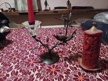 Candelabro in ferro battuto