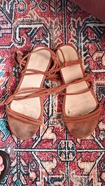 sandali schiava in tessuto vellutato n⁰35 usati