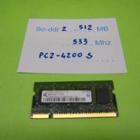 Memoria SO-DIMM DDR2 512 Mbyte, 533 Mhz PC2-4200 P