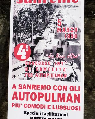 Poser a Sanremo con Autopulman 1950 - nuovo