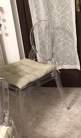 Coppia sedie trasparenti