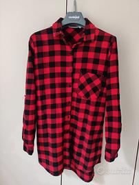 Camicia donna quadri rossi e neri Tg. L