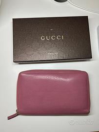 Gucci portafoglio in pelle rosa