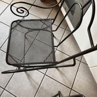 TAVOLO E SEDIE IN FERRO BATTUTO