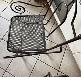 TAVOLO E SEDIE IN FERRO BATTUTO