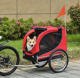 Rimorchio bici per cani pawhut nuovo